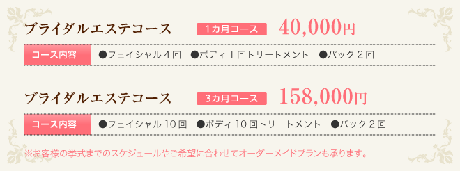 ブライダルエステコース