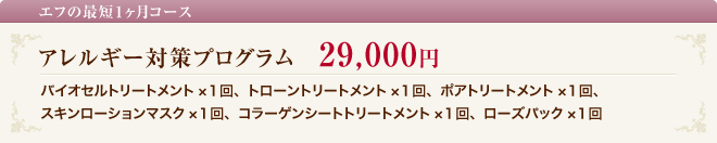 アレルギー対策プログラムコース